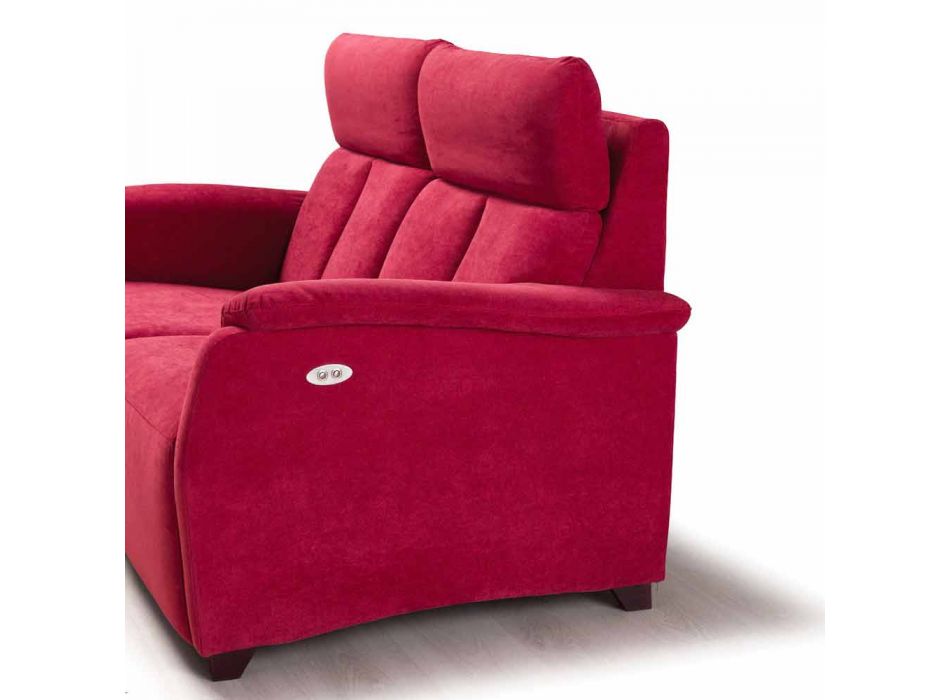 Canapea modernă cu 2 locuri din piele, piele ecologică sau țesătură Gelso Viadurini