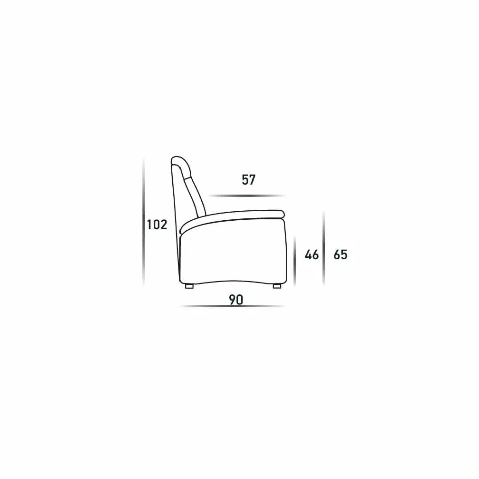Canapea modernă cu 2 locuri din piele, piele ecologică sau țesătură Gelso Viadurini
