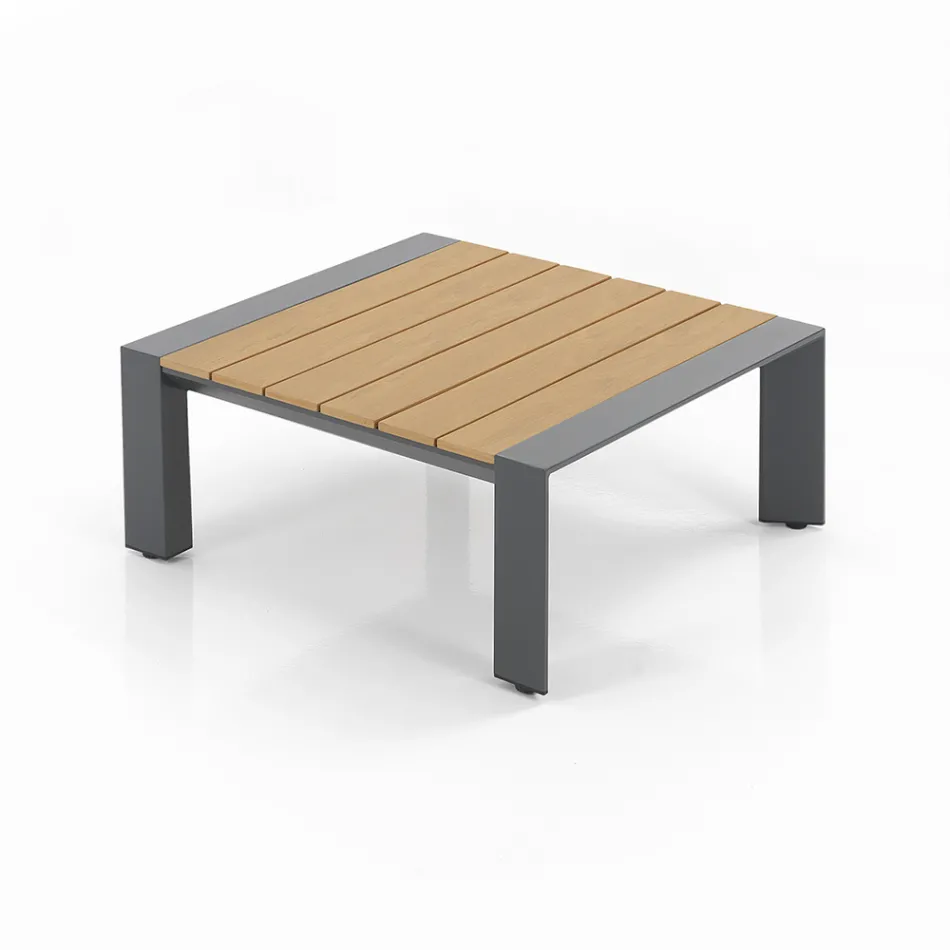 Coltar cu Masuta de cafea pentru exterior si interior din aluminiu - Mettre Viadurini