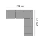 Coltar exterior 5 locuri din Aluminiu 3 Finisaje, Lux - Filomena Viadurini