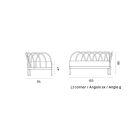 Canapea de gradina colt stanga din aluminiu Made in Italy - Elrond Viadurini