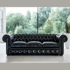 Canapea clasica cu picioare de ceapa din lemn de fag Made in Italy - Spassoso Viadurini