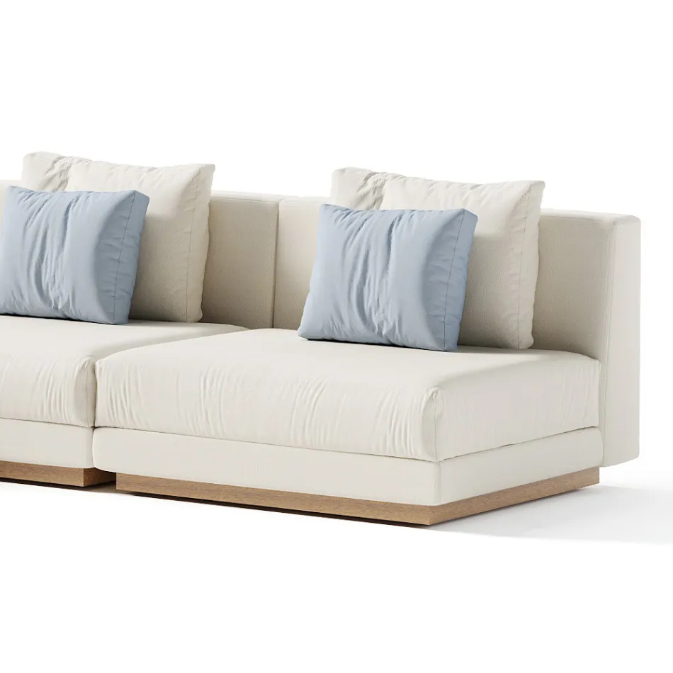 Canapea modulară de exterior din țesătură tapițată Made in Italy - Rubik Viadurini