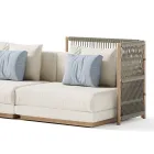 Canapea modulară de exterior din țesătură tapițată Made in Italy - Rubik Viadurini