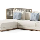 Canapea modulară de exterior din țesătură tapițată Made in Italy - Rubik Viadurini