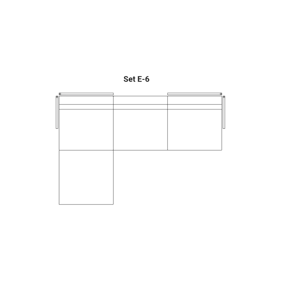 Canapea modulară de exterior din țesătură tapițată Made in Italy - Rubik Viadurini