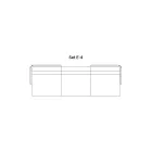 Canapea modulară de exterior din material fabricat în Italia - Rubik Viadurini