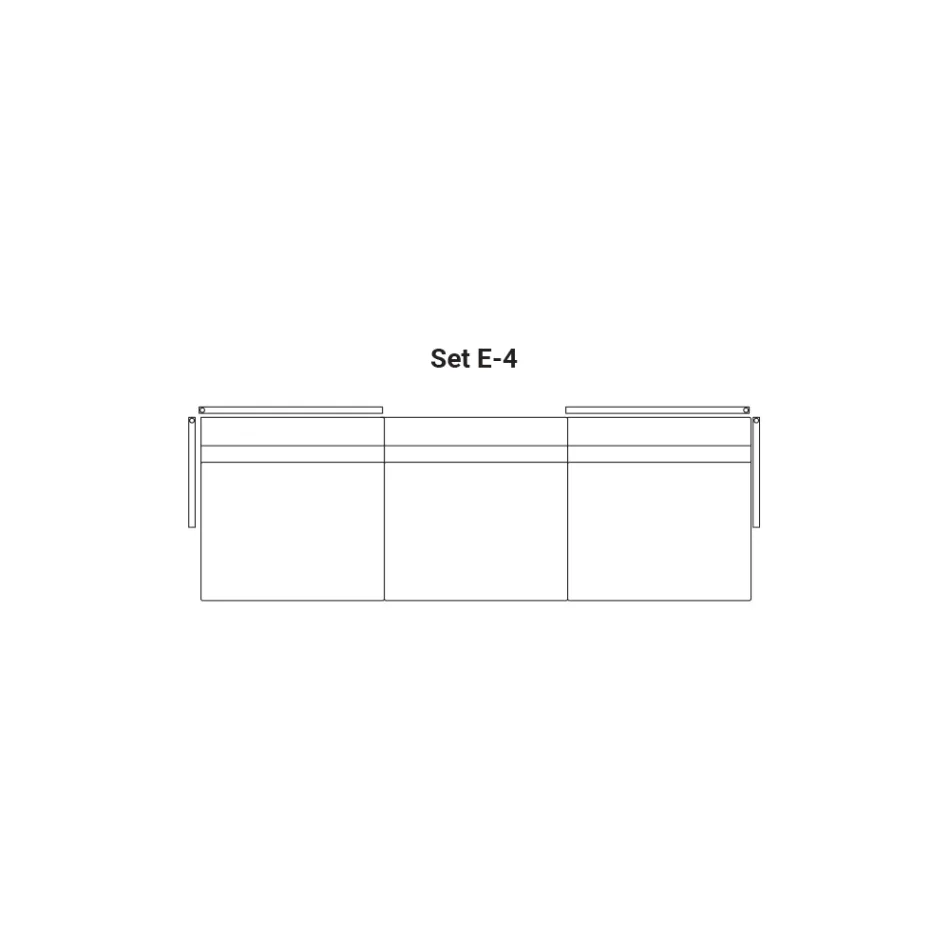 Canapea modulară de exterior din material fabricat în Italia - Rubik Viadurini