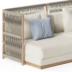 Canapea sectionala de gradina cu structura in forma de C din lemn Made in Italy - Rubik Viadurini