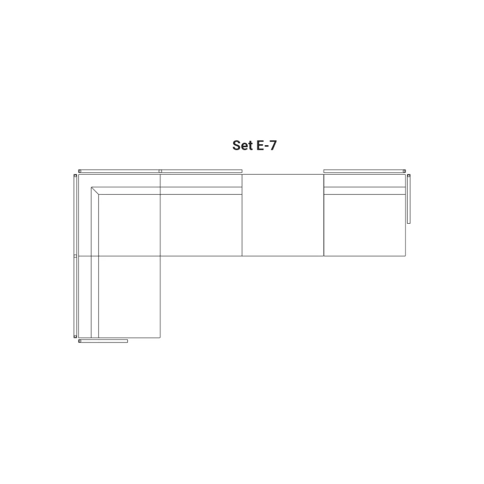 Canapea Modulara de Gradina din Tesatura Made in Italy - Rubik Viadurini