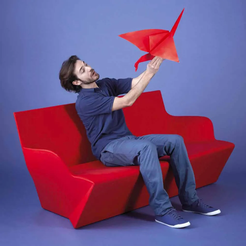 Glisați cu cotiere Glisați designul Kami Yon colorat realizat în Italia Viadurini