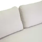 Canapea cu fotolii și măsuță de cafea din aluminiu alb pentru grădină - Tenda Viadurini