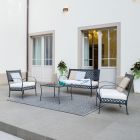 Canapea de exterior cu 2 locuri din otel galvanizat Made in Italy - Selvaggia Viadurini
