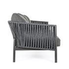 Canapea de exterior din aluminiu și frânghie cu perne din material textil, Homemotion - Shama Viadurini