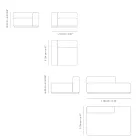 Canapea de exterior modulara din placaj marin Made in Italy - Bahias Viadurini