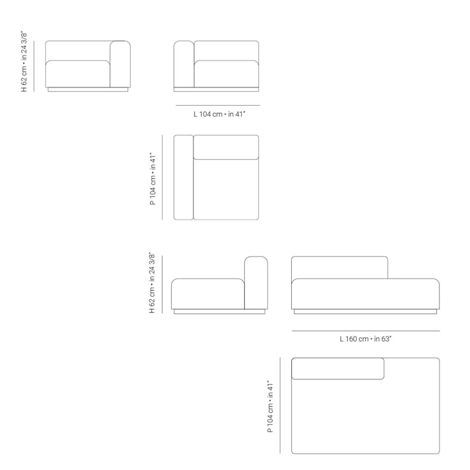 Canapea de exterior modulara din placaj marin Made in Italy - Bahias Viadurini
