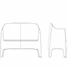 Design modern de canapea în aer liber Solid de Vondom în polipropilenă Viadurini