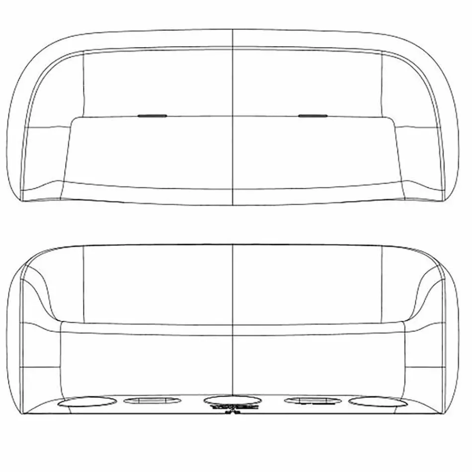 Design canapea în aer liber în Blow by Vondom rășină polietilenă Viadurini