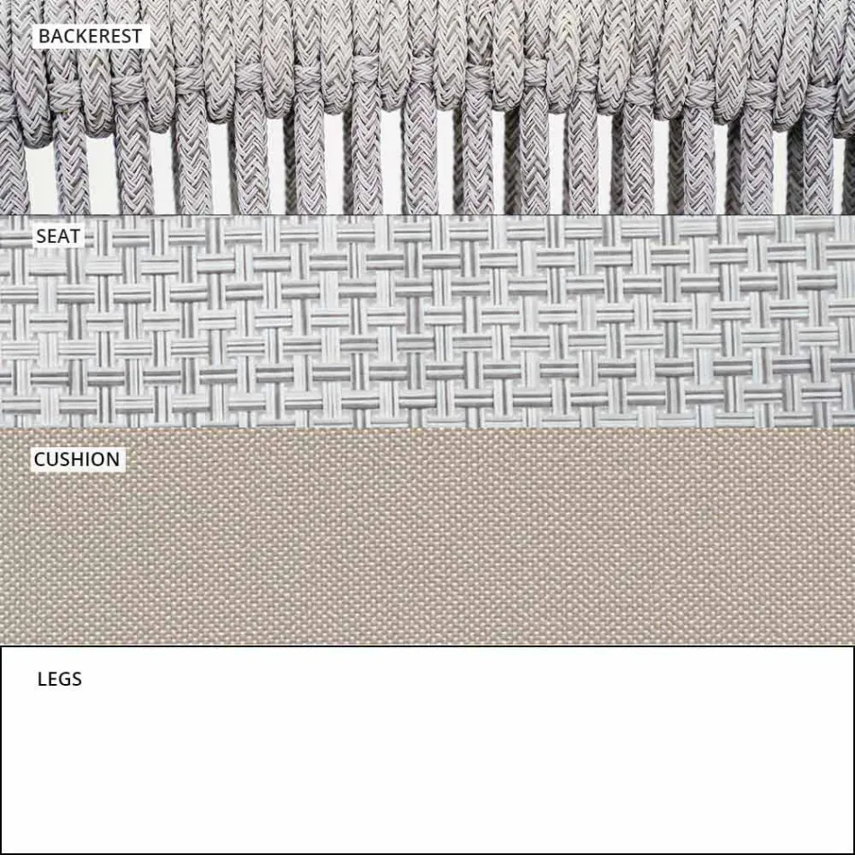 Canapea cu două locuri, canapea, ambalată în aer liber - Smart by Varaschin Viadurini