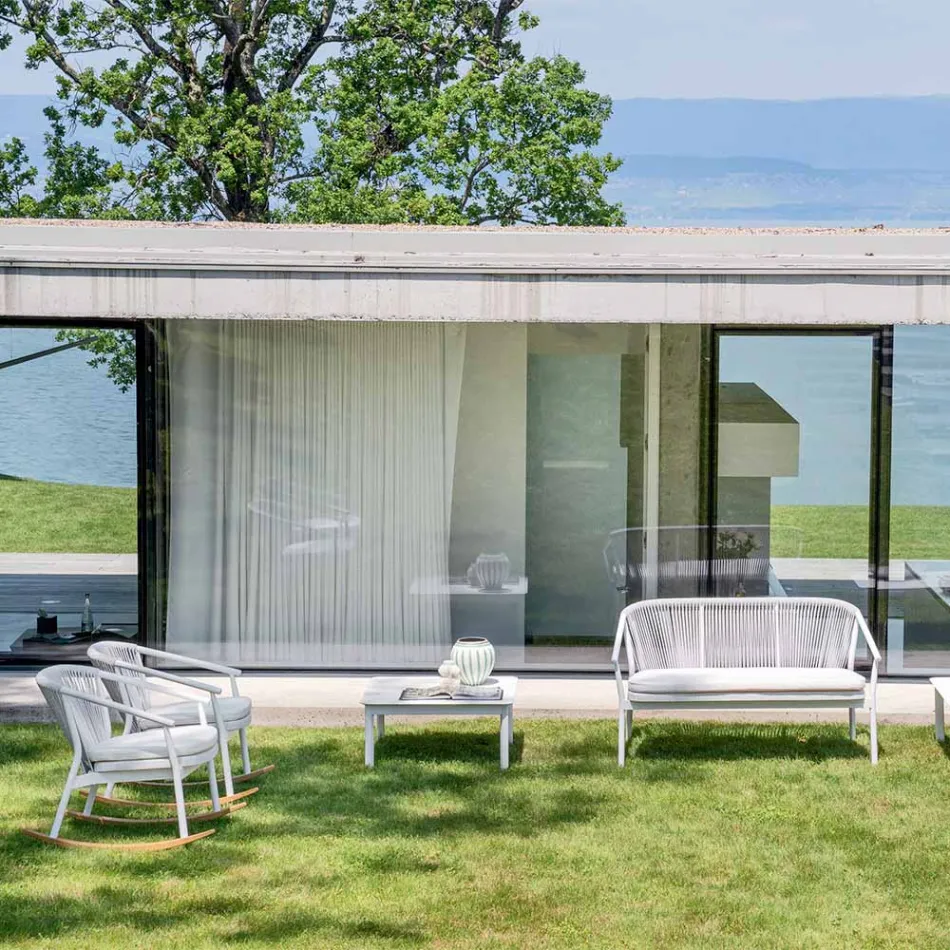 Canapea cu două locuri, canapea, ambalată în aer liber - Smart by Varaschin Viadurini