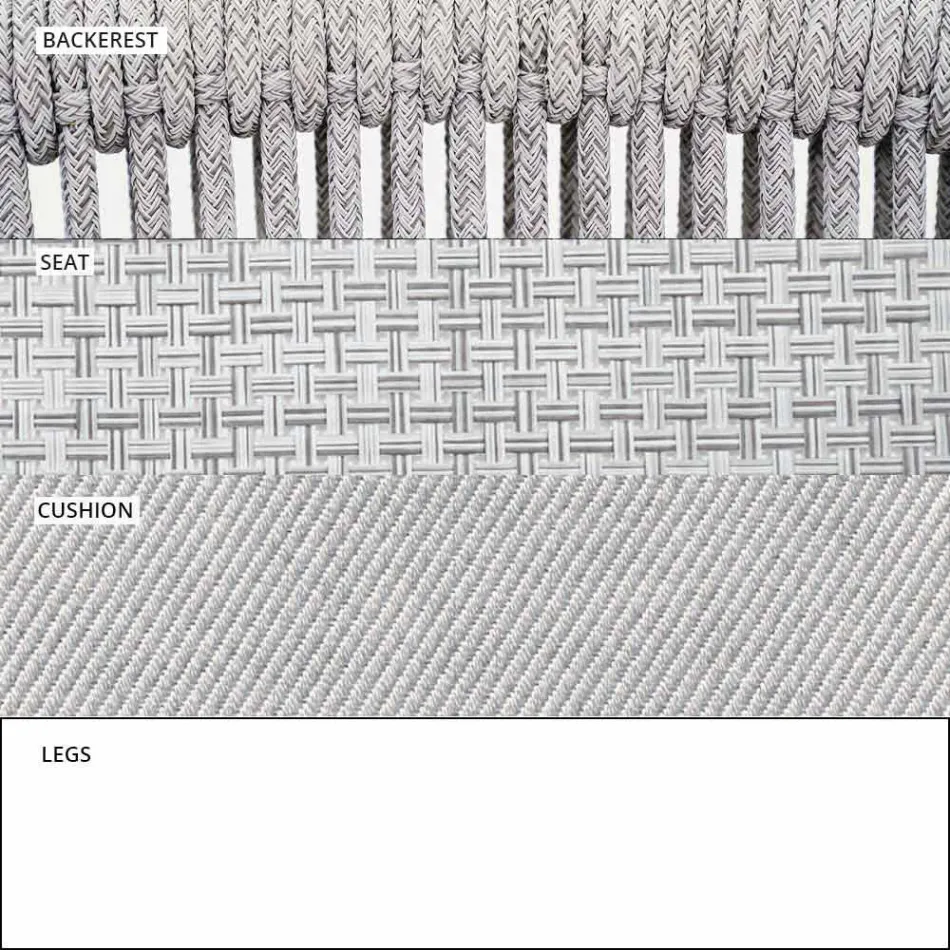 Canapea cu două locuri, canapea, ambalată în aer liber - Smart by Varaschin Viadurini