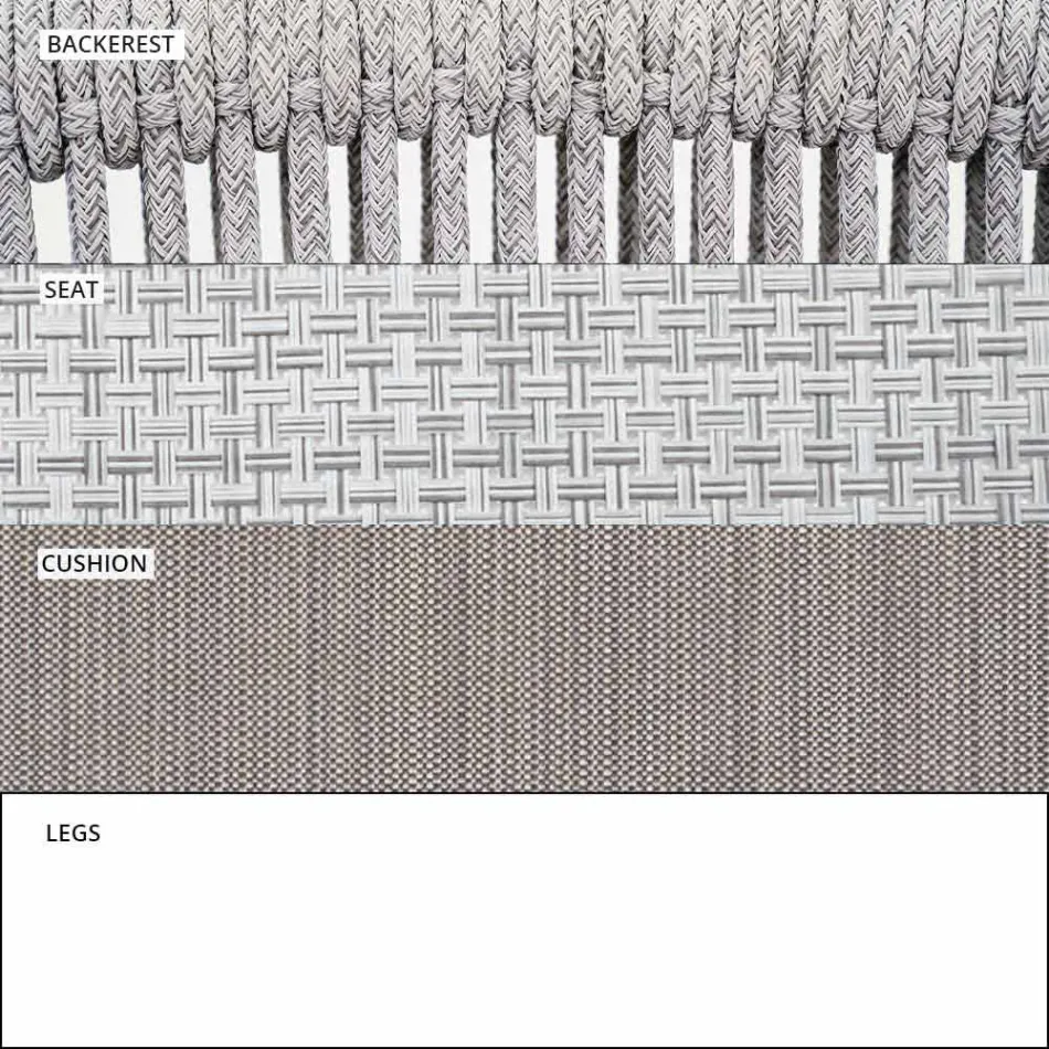 Canapea cu două locuri, canapea, ambalată în aer liber - Smart by Varaschin Viadurini