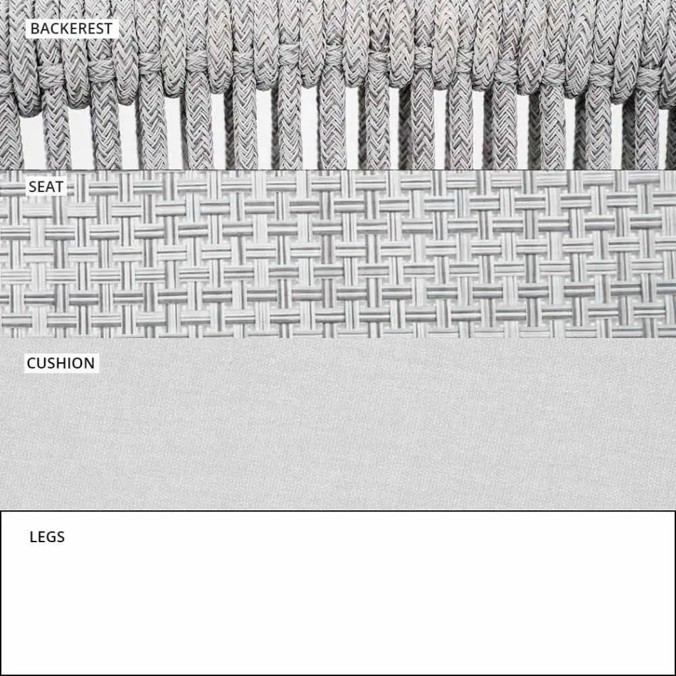 Canapea cu două locuri, canapea, ambalată în aer liber - Smart by Varaschin Viadurini
