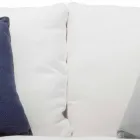 Canapea de exterior din oțel și perne albe din PVC țesut - Ontario6 Viadurini