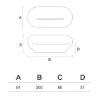 Canapea de exterior din polietilenă disponibilă în diverse culori - Prosop Viadurini