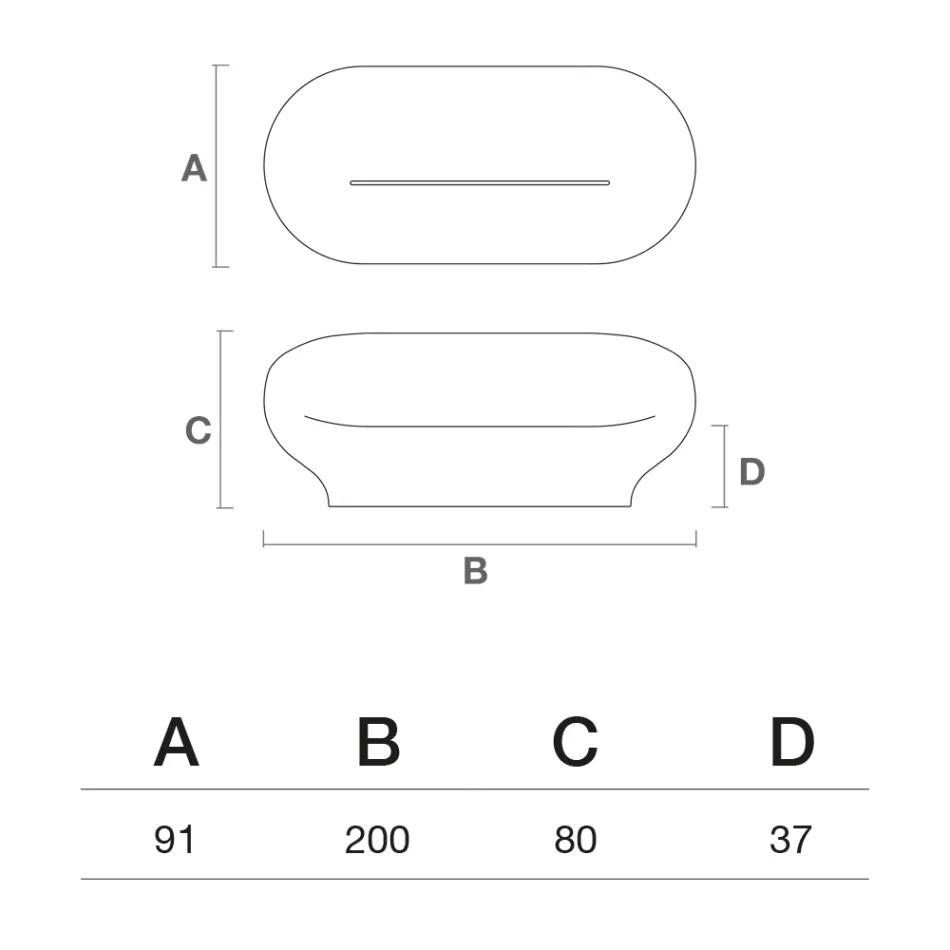 Canapea de exterior din polietilenă disponibilă în diverse culori - Prosop Viadurini