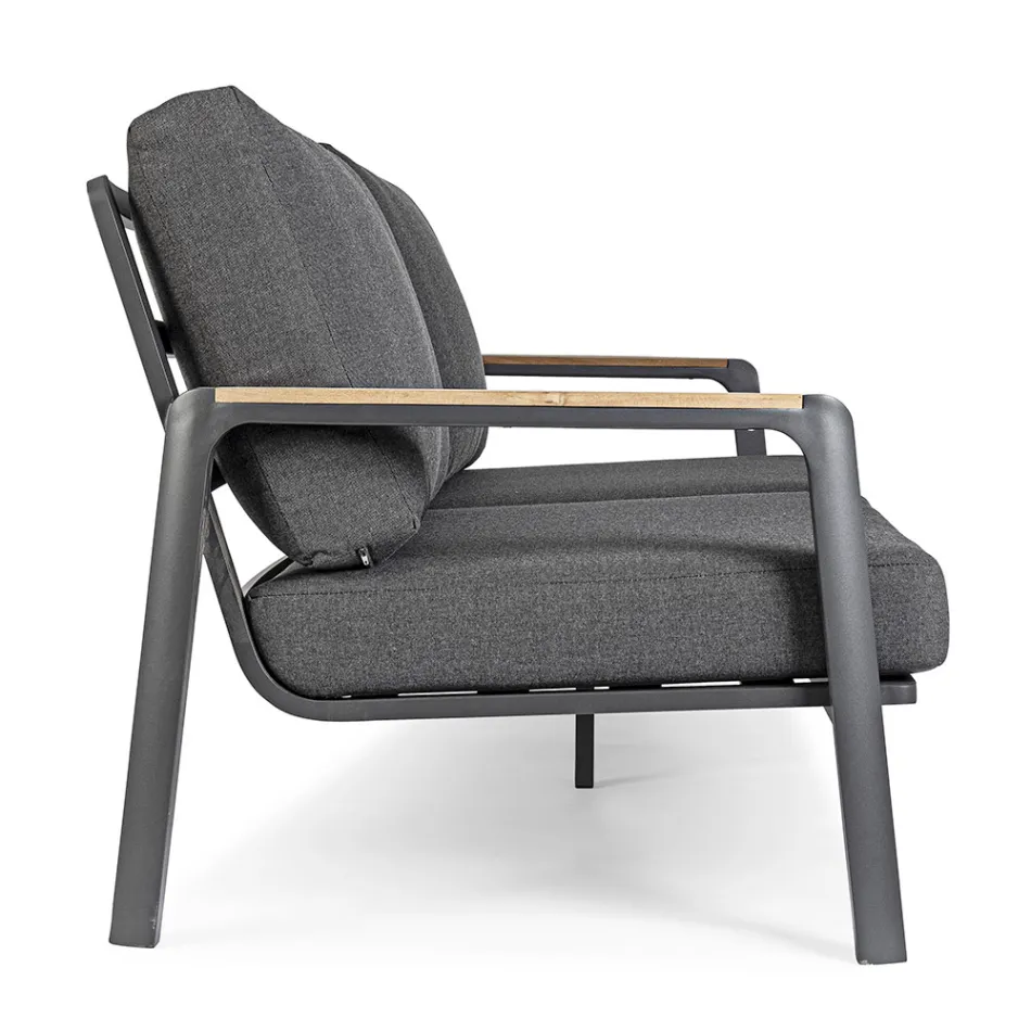 Canapea Exterior din Tesatura cu Structura din Aluminiu, Homemotion - Cara Viadurini