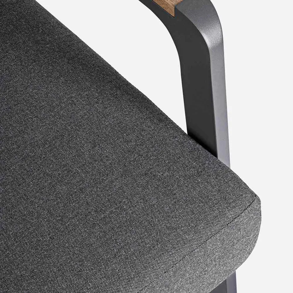 Canapea Exterior din Tesatura cu Structura din Aluminiu, Homemotion - Cara Viadurini