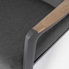 Canapea Exterior din Tesatura cu Structura din Aluminiu, Homemotion - Cara Viadurini