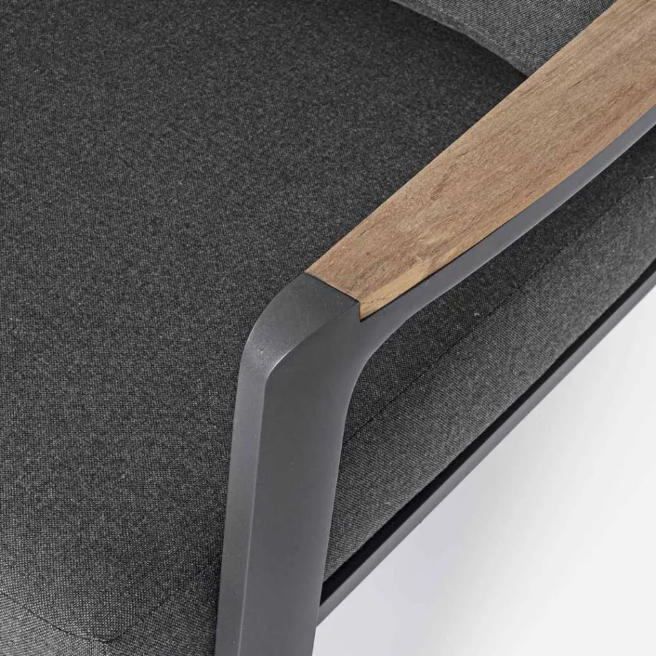 Canapea Exterior din Tesatura cu Structura din Aluminiu, Homemotion - Cara Viadurini