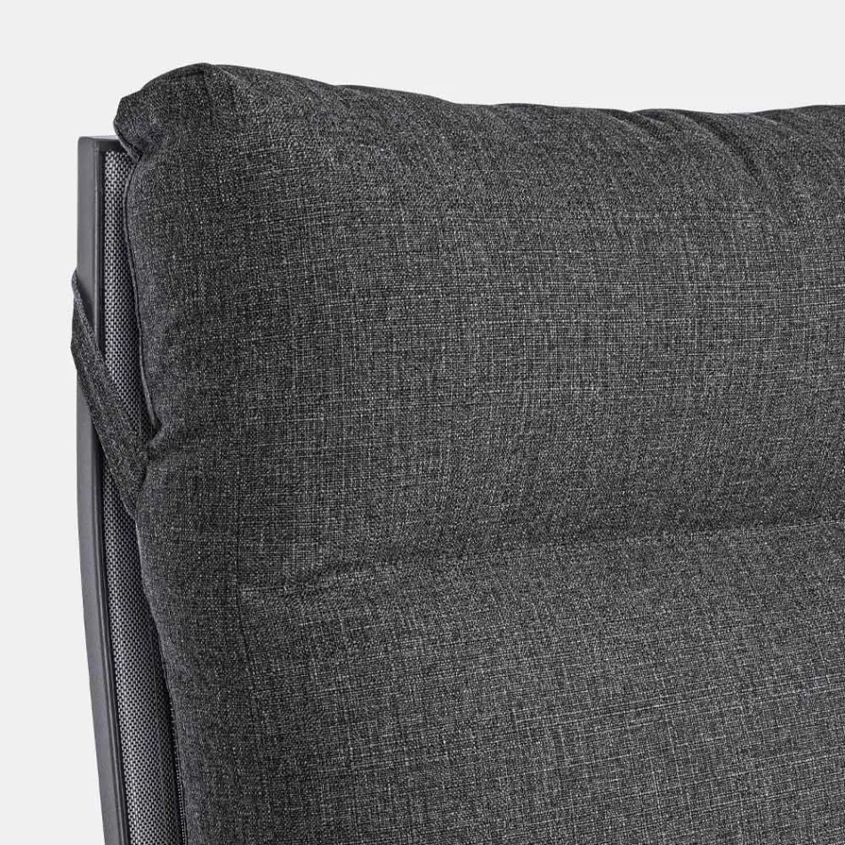 Canapea de exterior din țesătură și aluminiu cu spătar înclinat - Nathy Viadurini