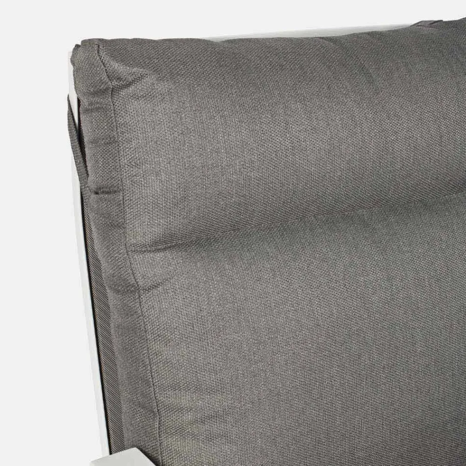 Canapea de exterior din țesătură și aluminiu cu spătar înclinat - Nathy Viadurini