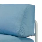 Canapea modulară din colț din metal și țesătură Fabricată în Italia - Cola Viadurini