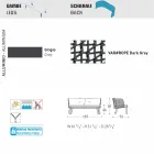 Modernă canapea extensibilă Varaschin Emma din țesătură și metal Viadurini