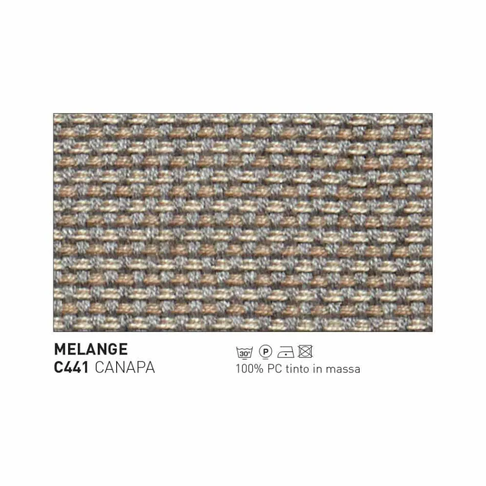 Modernă canapea extensibilă Varaschin Emma din țesătură și metal Viadurini