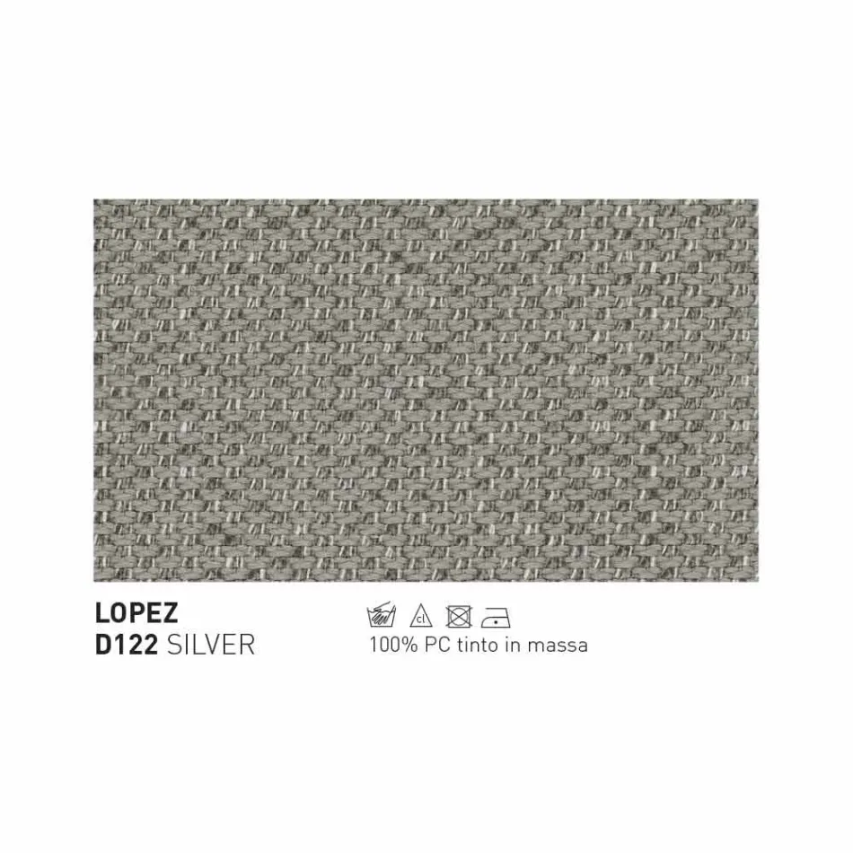 Modernă canapea extensibilă Varaschin Emma din țesătură și metal Viadurini