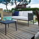 Canapea de grădină cu 2 locuri din aluminiu și frânghie Made in Italy - Nymeria Viadurini