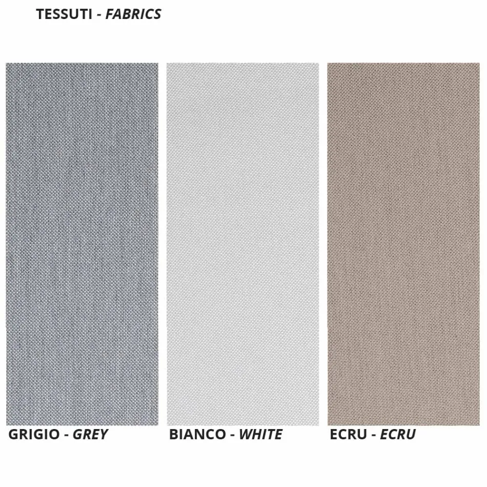 Perne pentru canapea de grădină cu 3 locuri incluse în oțel Made in Italy - Brienne Viadurini