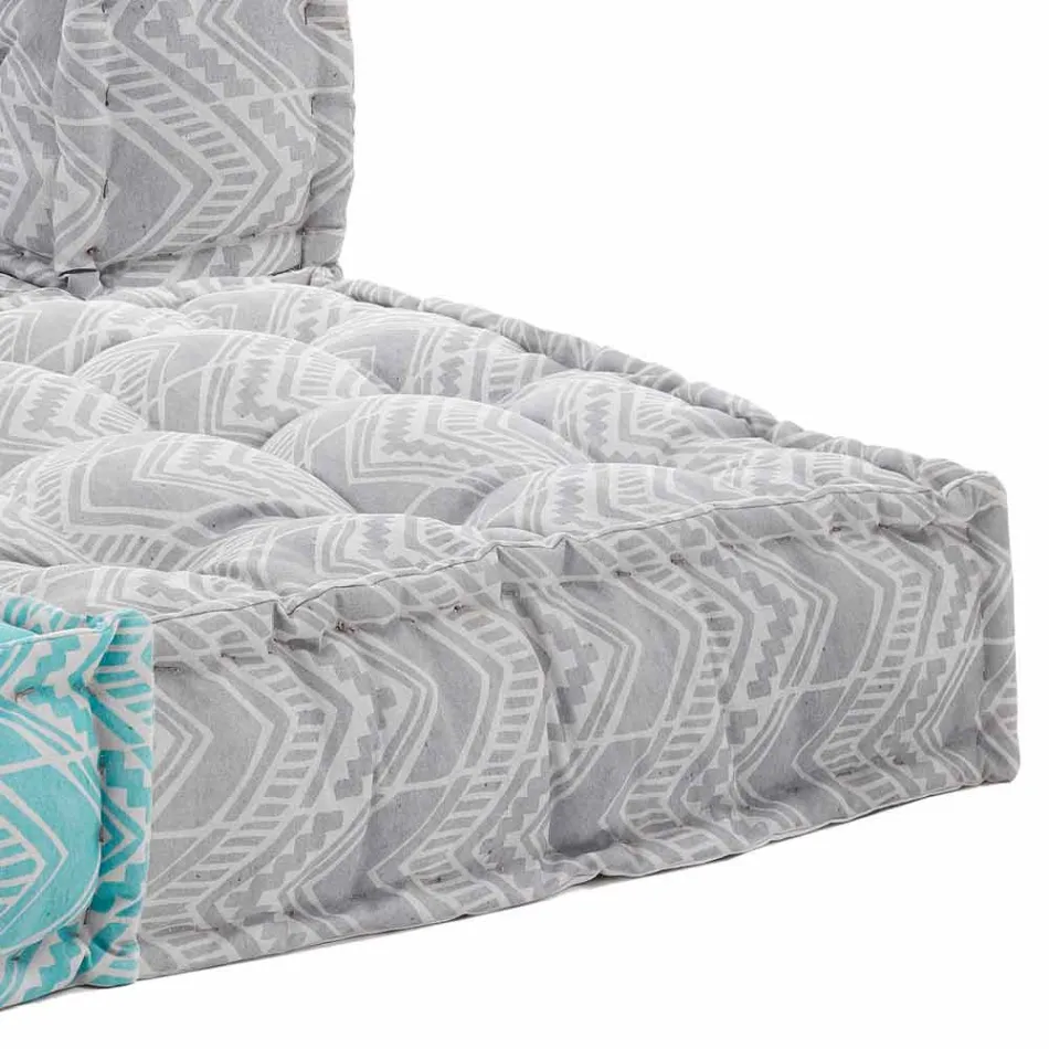 Canapea etnică cu două locuri din grădină din material hidrofug - Shamo Viadurini