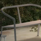 Canapea de gradina cu baza din aluminiu si sezut din textilena Made in Italy - Maureen Viadurini