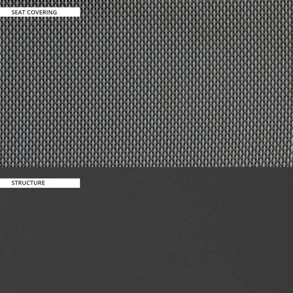 Canapea de gradina cu baza din aluminiu si scaun din textilena Made in Italy - Maureen Viadurini