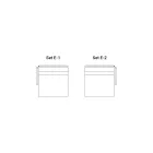 Canapea de gradina modulara cu structura joasa din lemn Made in Italy - Rubik Viadurini