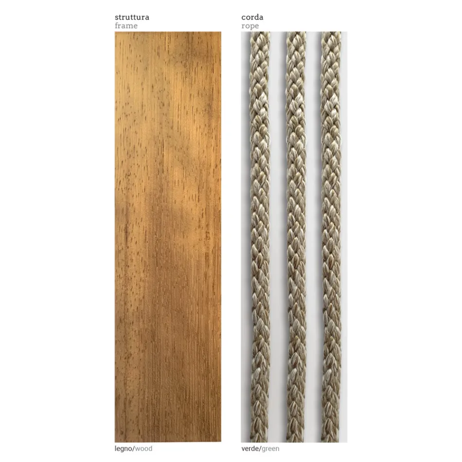 Canapea de gradina modulara cu structura joasa din lemn Made in Italy - Rubik Viadurini