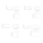 Canapea de gradina modulara din placaj marin Made in Italy - Bahias Viadurini