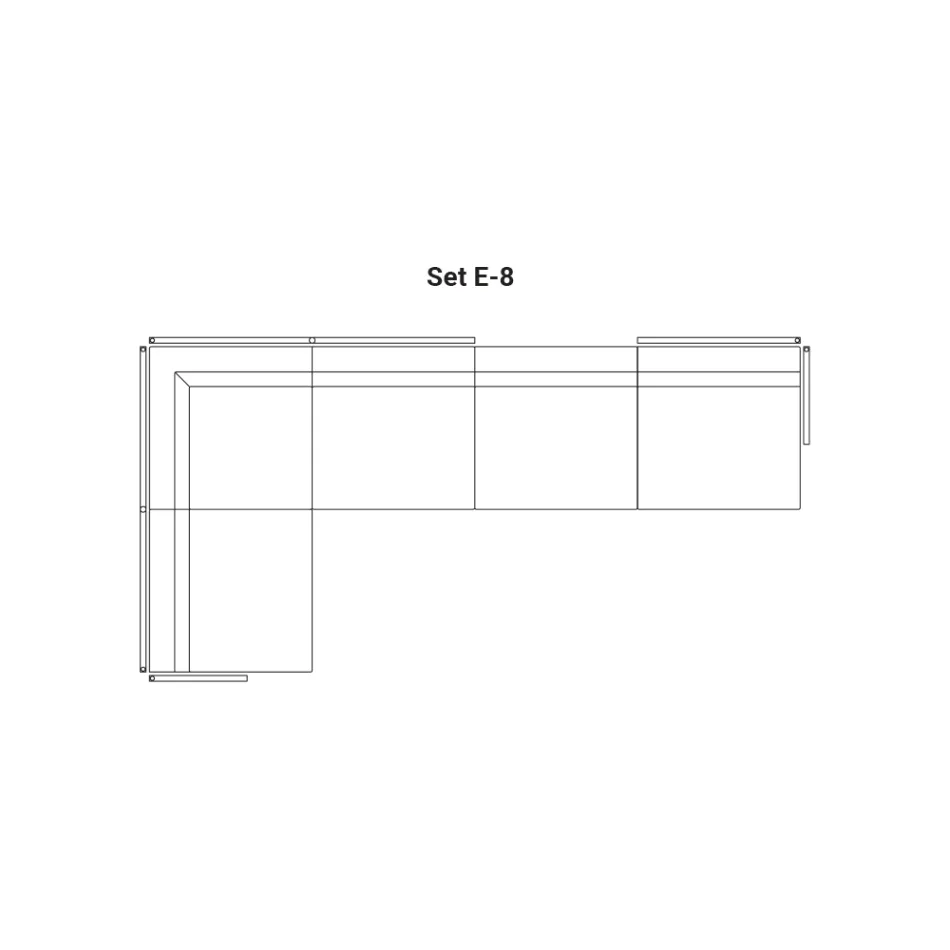 Canapea Modulara de gradina Made in Italy - Rubik Viadurini