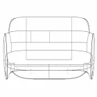 Design modern din polietilenă pentru canapele de grădină Pezzettina de Vondom Viadurini